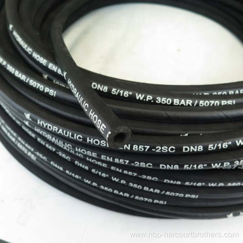 Heat resistant water 1 inch SAE100 R16 en857 2sc rubber Hose